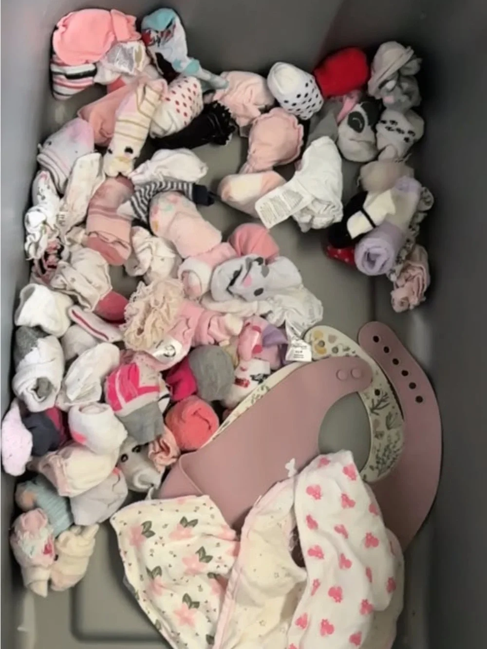 Baby Bib and Sock Bundle - Pink